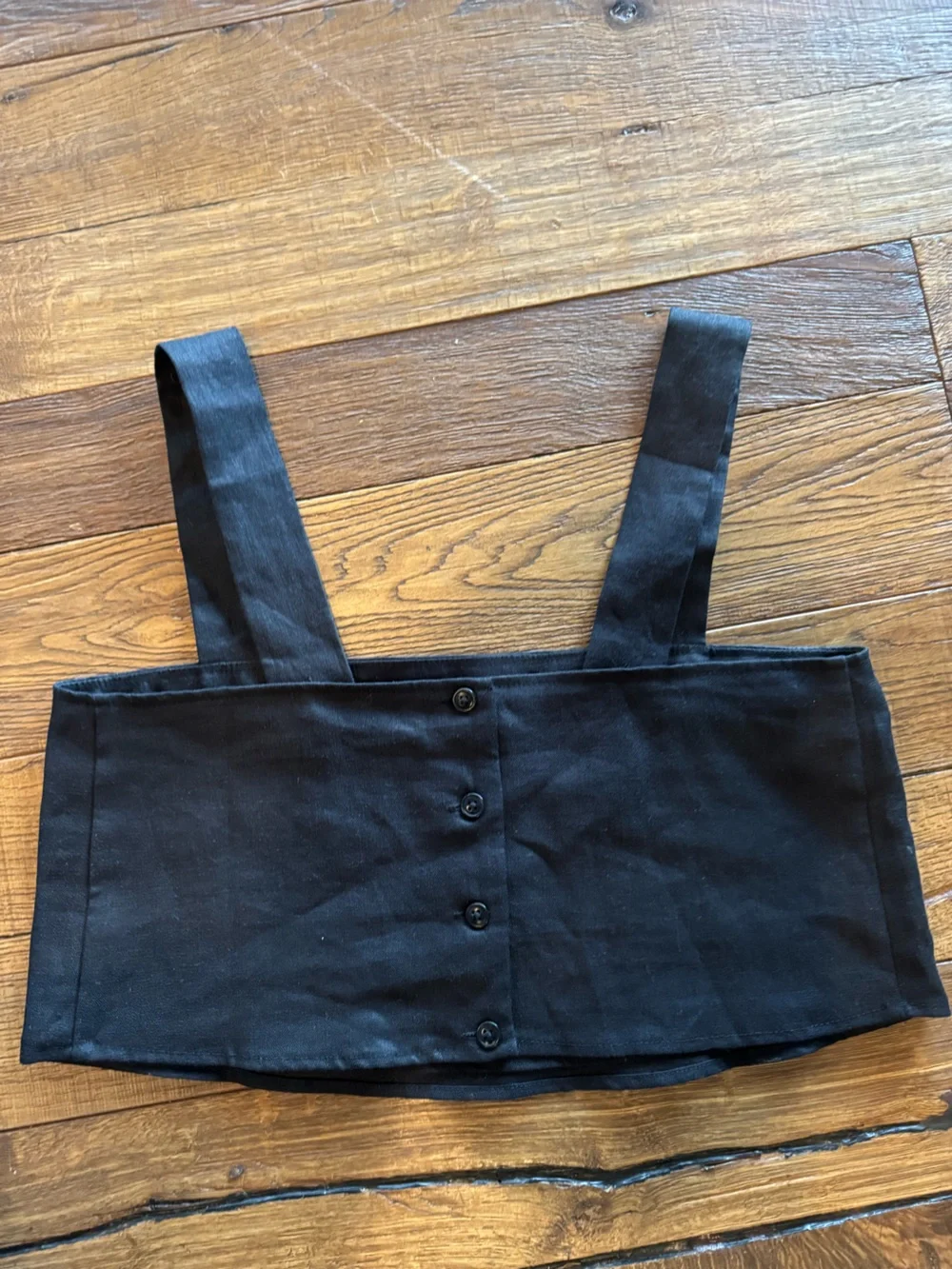 Reformation Linen Set Black Elastic-Waist Linen Fernando Pant and Crop top - Picture 5 of 7